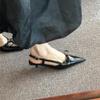 Sheepskin Version French Retro Kitten Heel Pointed Head Shallow Mouth Single Shoes Women's High Heel Bag Head Empty Sandals Women's Summer Wear