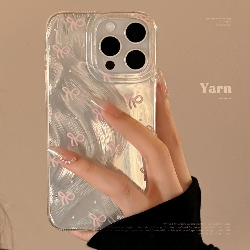 For iPhone 14 Pro TPU Case Bow Pattern Mobile Phone Protective Cover