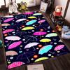 Colorful Umbrella and Floral Printed Carpet for Home Decor Suitable for use as an anti-slip for living room bedroom sofas