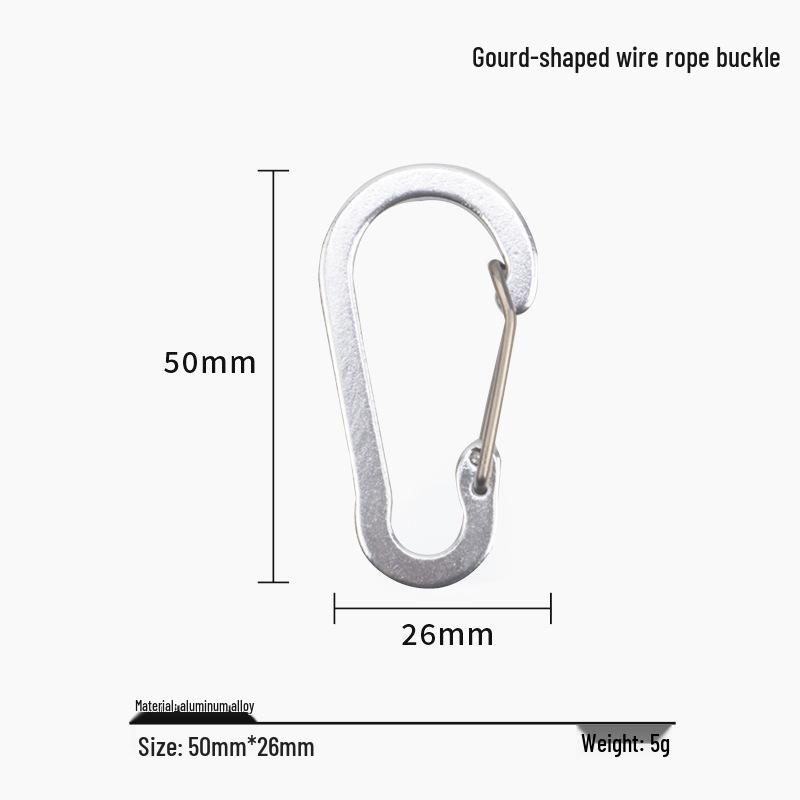 Colorful Aluminum Gourd Carabiner Keychain with S-Shaped Quick Release & Water Bottle Hanger