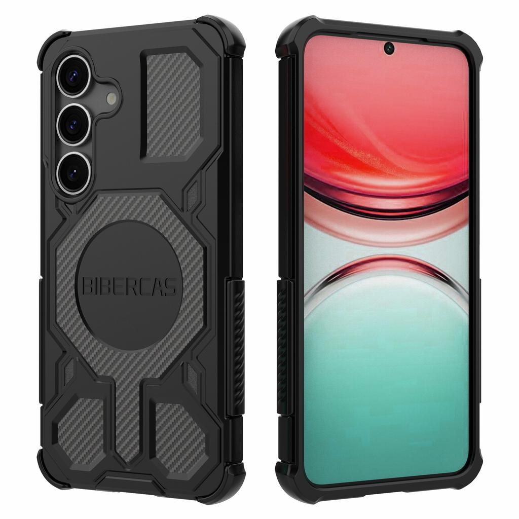 BIBERCAS J-16 Series For Samsung Galaxy S25+ Case Compatible with MagSafe Anti Drop TPU+PC Phone Cover