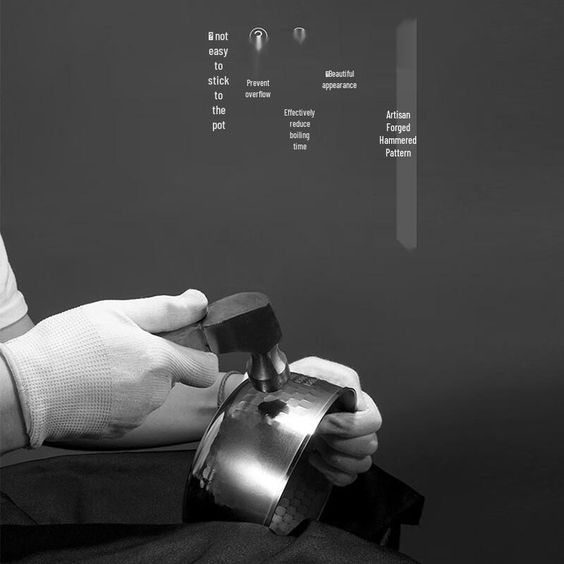 Japanese Style Hammered Yukihira Milk Pot with Steamer