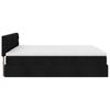 Ottoman Bed with Mattresses & LEDs Black 200x200 cm Fabric