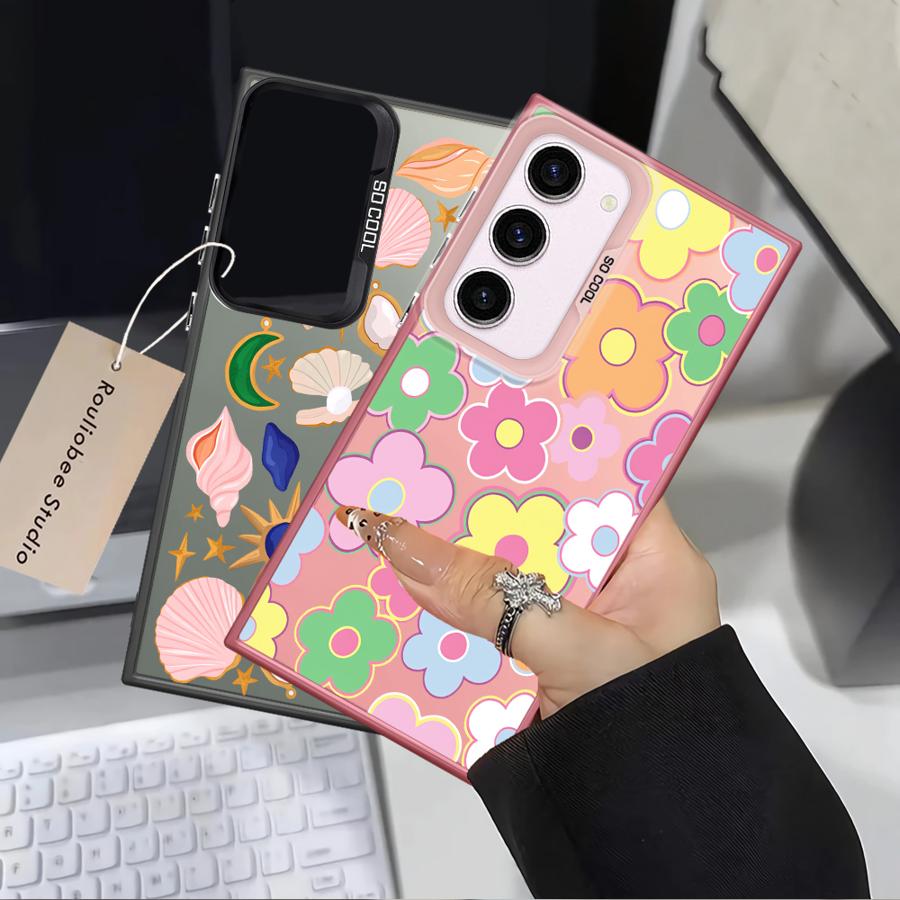 Чехол-накладка с рисунком ракушки для Samsung Galaxy S25 Note 20 Ultra S23 Ultra S20 Plus S21 S23 S22 S24 FE S25Edge