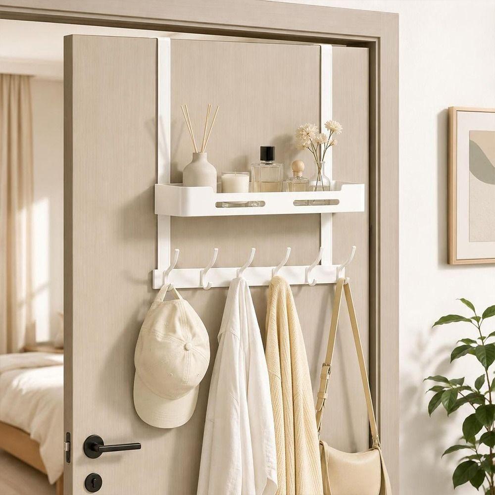 No Drill Door Hanger Organizer Aluminum Hanging Hook Rack Entryway Organizer