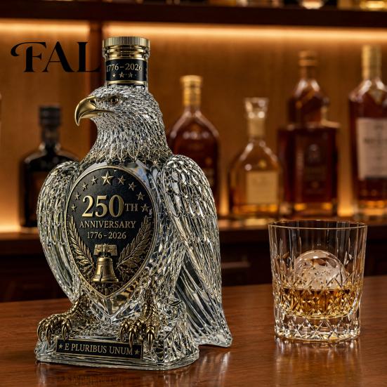 Practical Wine Decanter Eagle Whiskey Glass Decanter, 350ml 250th Anniversary Shaped Bottle Unique for Bourbon, Bar Decor & Gift Men Decorative Liquor