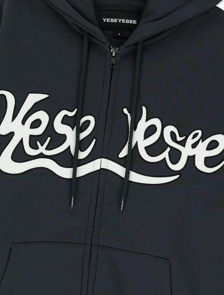Yeseyesee Y.E.S Худи на молнии с логотипом-улиткой Угольный