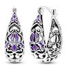 925 Sterling Silver Hoop Earrings Love Flower Plant Ear Studs Fit Teens Women Female Party Drop Earrings Jewelry Gifts 2