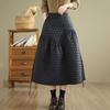 Cotton Padded Plus Size High Waist Vintage Spring Autumn Winter Casual Loose Long for Woman Skirts Womens Skirt