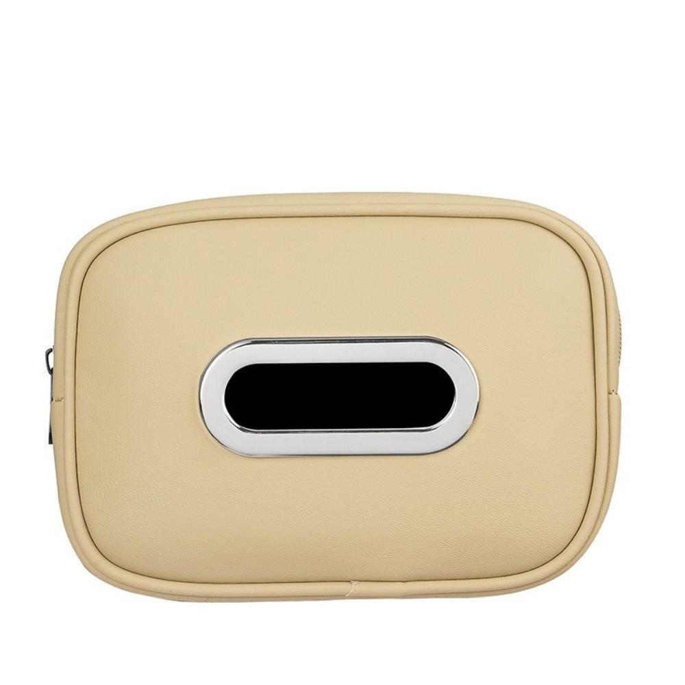 Easy Install Car Tissue Box Holder PU Leather Center Console Organizer Road Trip