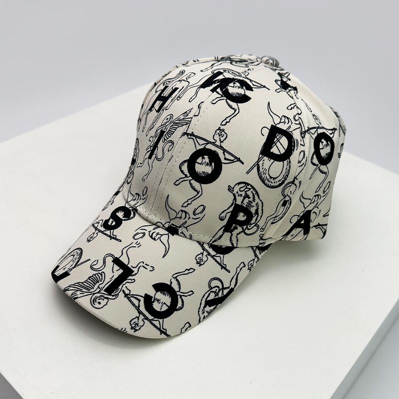 And Women Korean Style With Printed Pattern Graffiti Letter Print Snapback Hats All-Match Baseball Caps Fashion Street Style Air Permeable