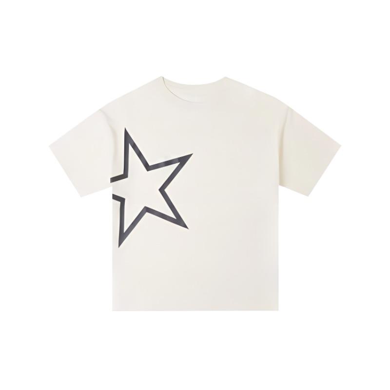 Converse T Shirts Women's Ecru Crew Neck Moderate Other 10027031-A01