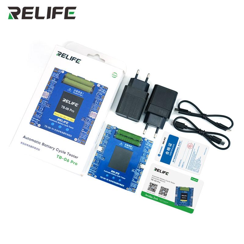 RELIFE TB-06 Pro Dual-channel Fully Automatic Battery Cycle Tester for Phone 11-16 Series Automatic Match Battery Cycle Tester