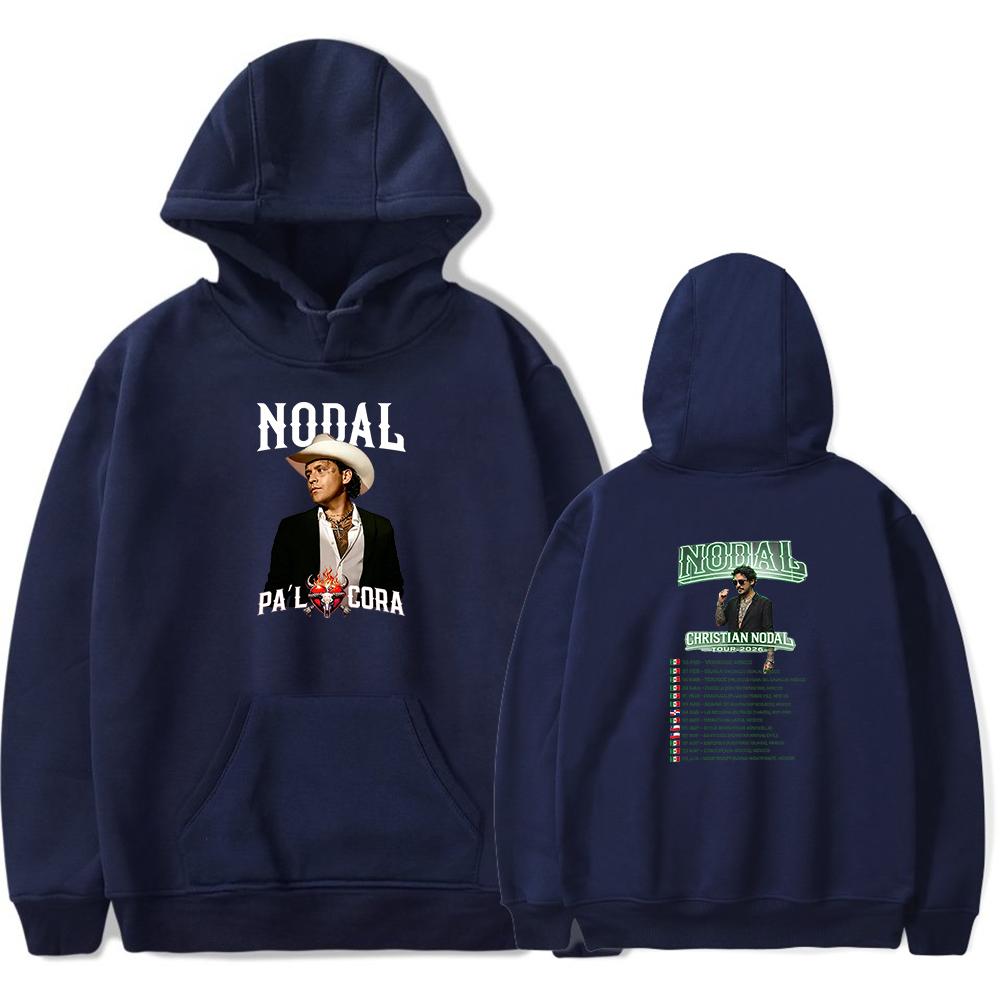 Unisex Christian Nodal 2026 Tour Merch Long Sleeve Unisex Pullover Sweatshirt for Men and Women