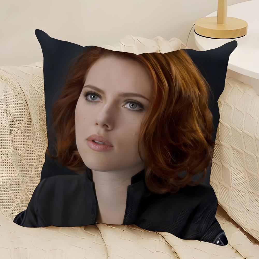 SScarlett Icon JJohansson Pillow Case Natural Linen DoubleSided Printing Sofa Home Decor Cushion Cover
