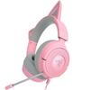 Razer Kraken Kitty V3 X Quartz Pink Edition Wired Gaming Headset with Unique Cat a HyperClear Cardioid Mic for Enhanced Voice TriForce 40mm Drivers