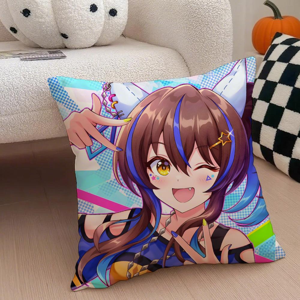 Cheerful  Anime UUmamusume Pretty Derby Cushion Cover Throw Pillow Cover Hidden Button Durable Polyester Chair Cushion