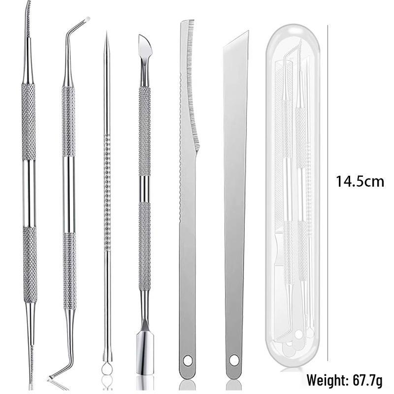 Набор педикюрных ножей из нержавеющей стали: Двусторонняя пилка для ногтей с лезвием, пилка для ног и инструмент для отшелушивания
