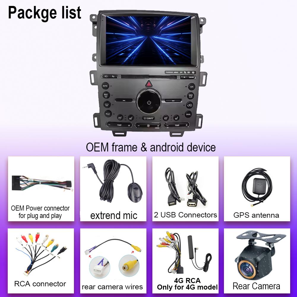 Android 14 Для Ford Edge 2011 2012 2013-2015 Автомагнитола Стерео Головное устройство Carplay Мультимедиа Видео GPS Плеер Навигация Без 2din