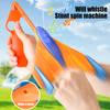 Foam Airplane Toy with Colorful Lights Whistling Spinner Manual Launching Glider Plane for Kids Outdoor Play