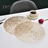 Heat Insulation Placemat Non-Slip Coaster Table Mat PVC Cup Pads for Dining Table High Temperature Resistant Hollow Pattern Kitchen Essentials