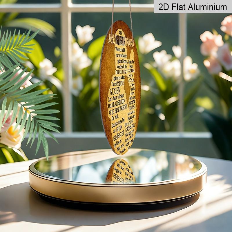 2D Flat Aluminum Father's Day-themed Ornaments in Various Sizes. Featuring A Silhouette of A Father and Daughter Embracing, These Make An Ideal