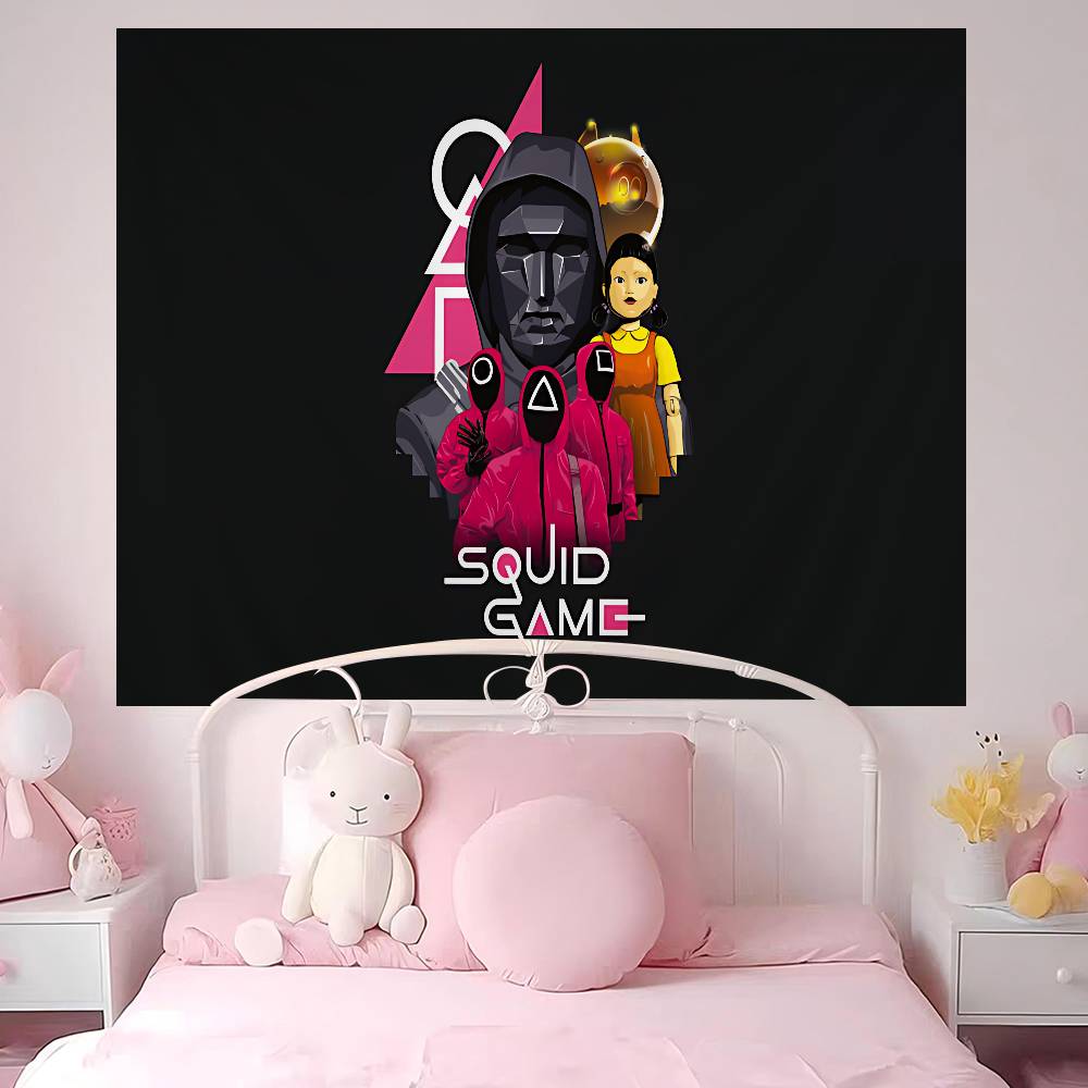 TV Game SSquids Anime Tapestry Art Science Fiction Room Home Decor Wall Art Decor