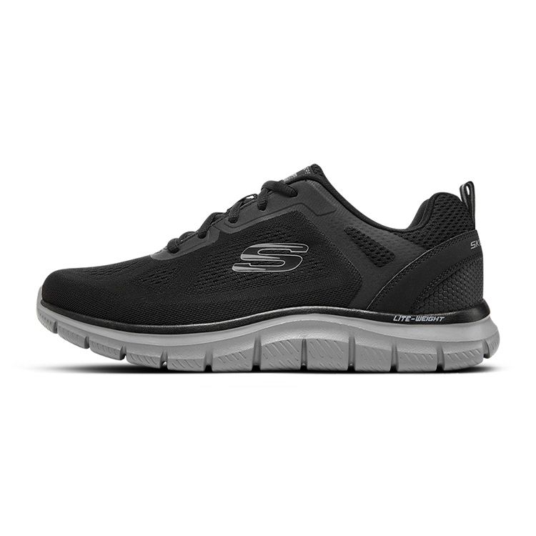 Skechers Ткань Простые Универсальные Дышащие Повседневная Обувь Мужская кроссовка Черный 232698-BKCC
