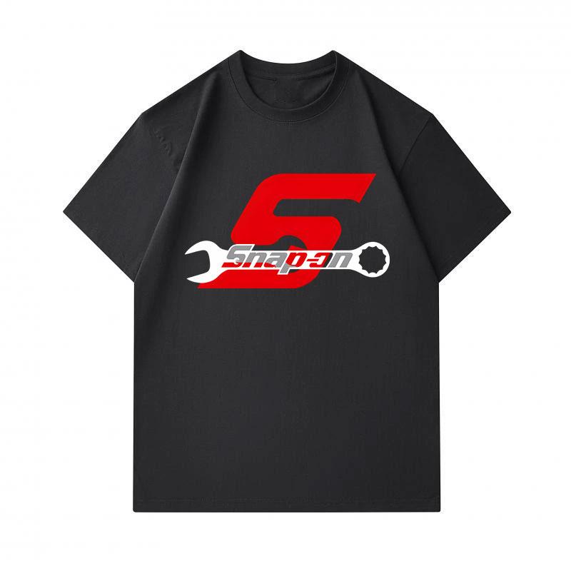 Men's 100% Cotton Crew Neck Short Sleeve T-Shirt, Stylish Letter and Wrench Print Casual Comfortable Loose Fit Tee for Daily Outdoor Wear, Lightweight