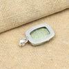 Зеленый аметист драгоценный камень 925 твердое серебро ручной работы кулон женские украшения
