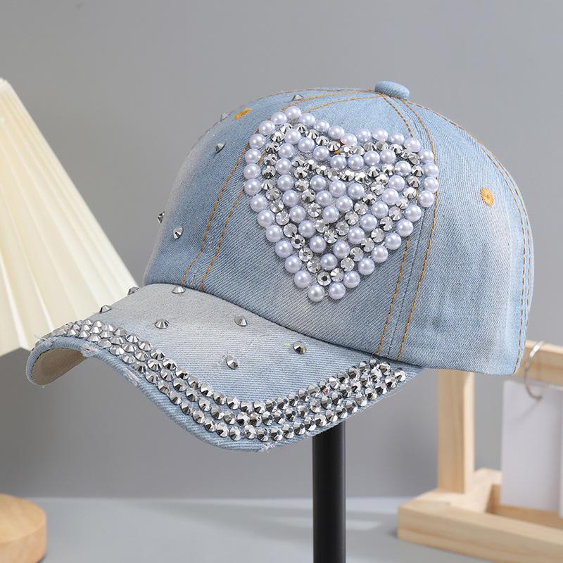 Women's Baseball Cap Rhinestone Fashion Versatile Summer Sunscreen Shade Sun Hat Diamond Stage Cap