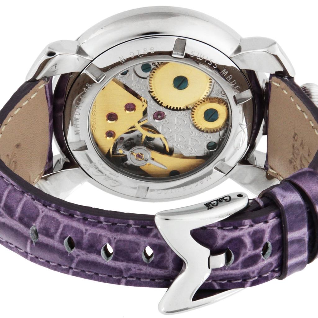 Распродажа Оригинальные Часы Без Коробки MANUALE 48ММ Белый Циферблат Ручной Завод Ежедневная Водонепроницаемость Белый [Gaga Milano] 5010.09S-PUR Мужские [Товар]