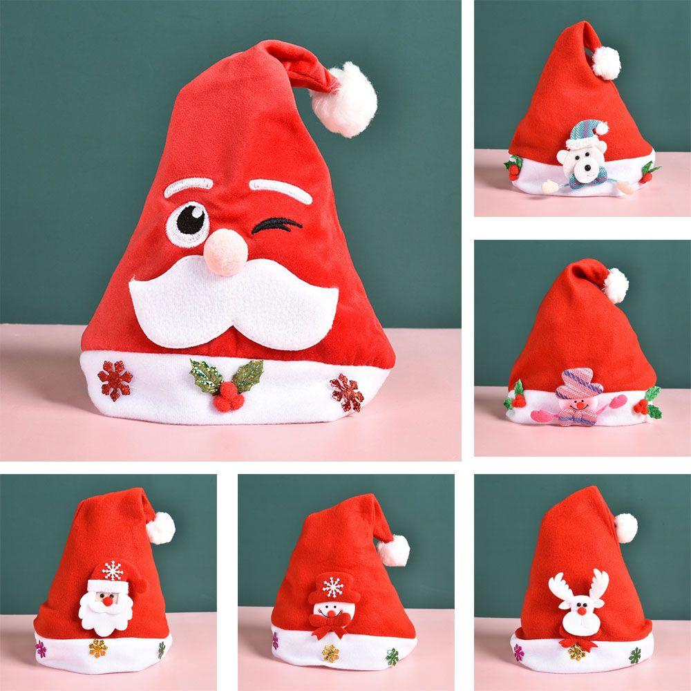 Для взрослых детей Рождественские украшения Шапка Санта Клауса Рождественские украшения Рождественская шляпа