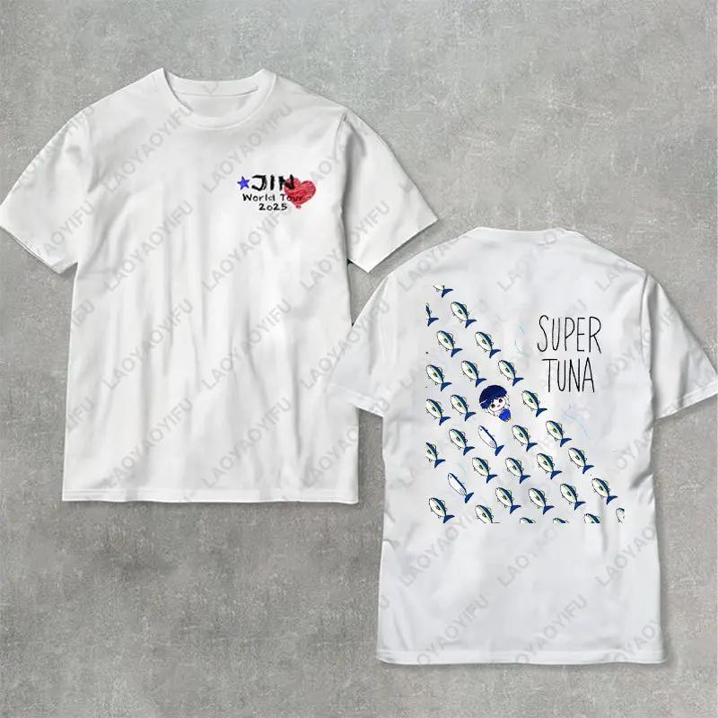 Retro Echo Треклист Run Seokjin Ep Тур 2025 Джин Хлопковые Футболки Не Говори, Что Любишь Меня Футболка SuperTuna Kpop Фан Армия Женская Мужская Топы