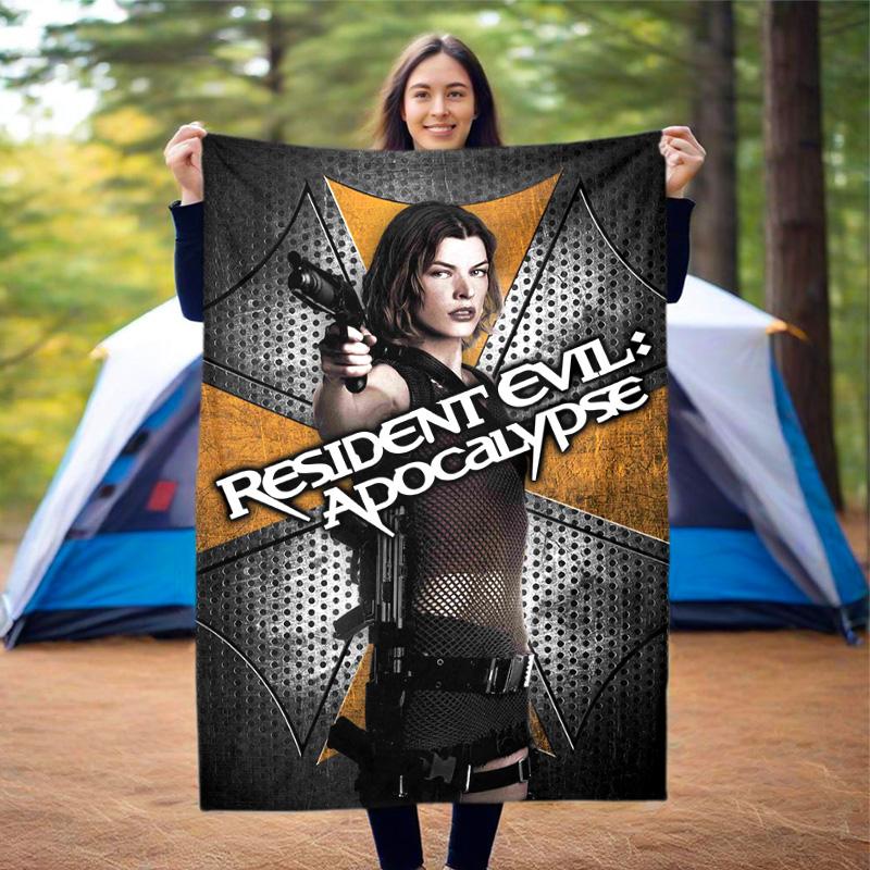 The sci-fi game Resident Evil features the Umbrella Corporation blanket a soft home furnishing nap decoration a warm Sherpa blanket for all seasons U1