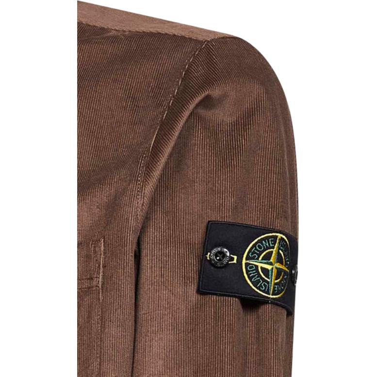 STONE ISLAND Ss26 Однотонная рубашка с изогнутым подолом, однобортная, с длинным рукавом, мужская, L1S151200040S0144-V007C
