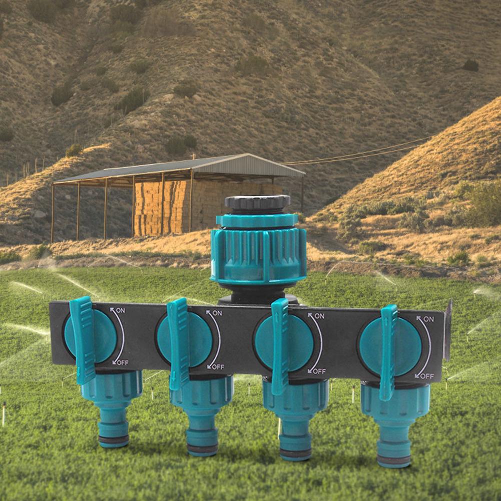1/2-3/4-1-дюймовые разветвители шлангов сельскохозяйственные разветвители для орошения пластиковый 4-ходовой разветвитель водопроводной трубы для капельного орошения газонов