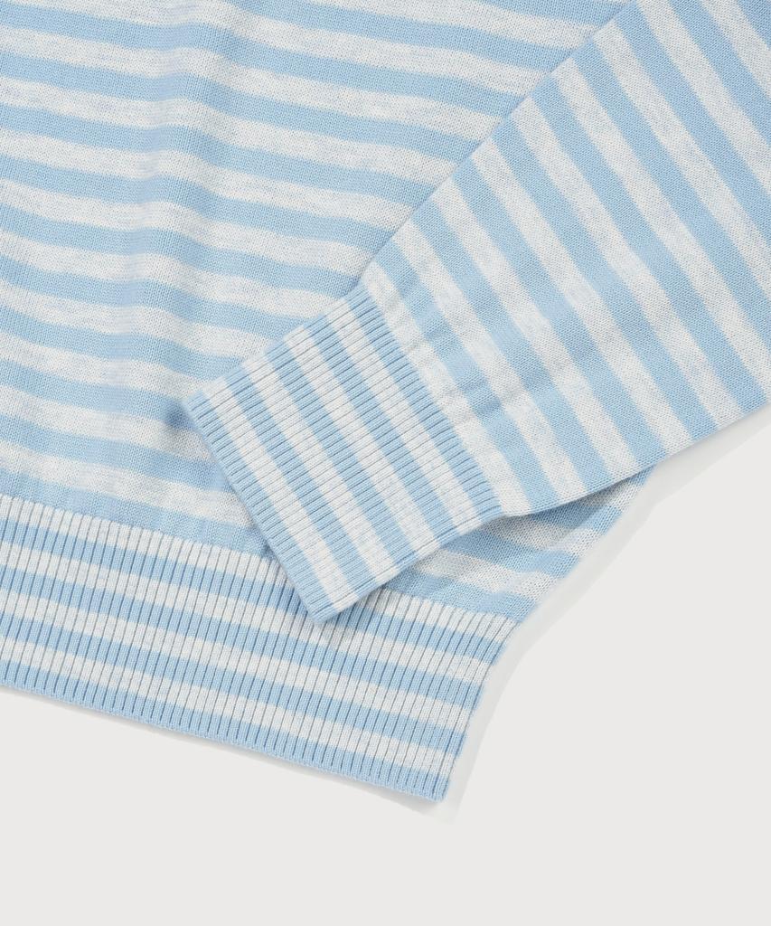 COVERNAT WOMAN Striped V-Neck Knit Sky Blue