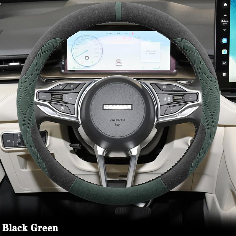 Замшевая накладка на руль автомобиля для Haval H6 2011 2012 2013 2014 2015-2026 Ультратонкая Антискользящая Влагопоглощающая Автоаксессуары