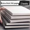 Очень толстая тетрадь на спирали формата А4/В5: В клетку и с линиями для учеников средней и старшей школы
