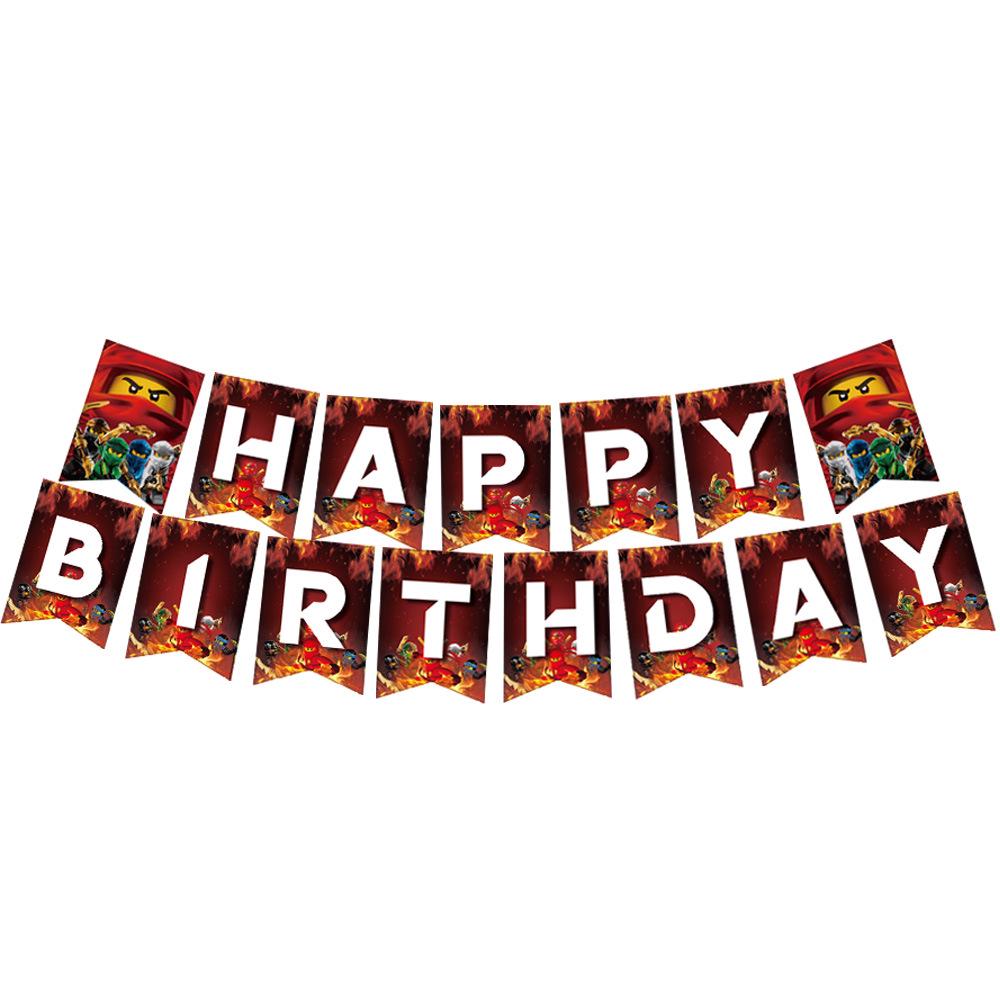 Набор тарелок и стаканов для детской вечеринки в стиле Ниндзяго