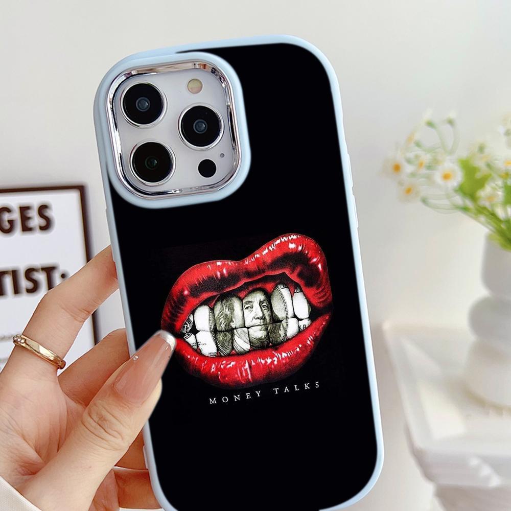 LZ19 Lips Kiss Art Soft Phone Case for Samsung S24 Ultra S23 Plus S21 FE A16 A54 A34 A05s A06 Infinix Hot 40 30i Lens Protection Shockproof Cover