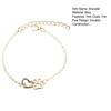 Women Bracelet, Thin Chain Design Adjustable Bracelet, Hollow Heart Dog Paw Print Healing Charm Bracelet, Multi-Purpose Wrist Anklet Accessory