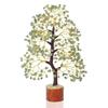 Crocon Green Jade Gemstone Tree Home Decor Showpiece Feng Shui Bonsai Reiki Crystal Healing Chakra Balancing Decorative Figurine Spiritual Size 10-12