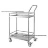Бесшумная медицинская тележка из нержавеющей стали 304 - Утолщенная платформа для инструментов и приборов