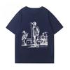 Oasi Band Album T-Shirt Men's and Women's Summer American Vintage British Rock Graffiti Short Sleeve Clothes Casual Top Popular