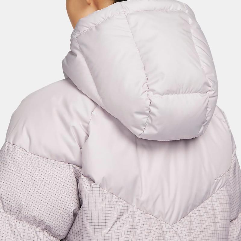 Nike Женская пуховая куртка серо-фиолетовая (унисекс) Пуховики FD8213 019
