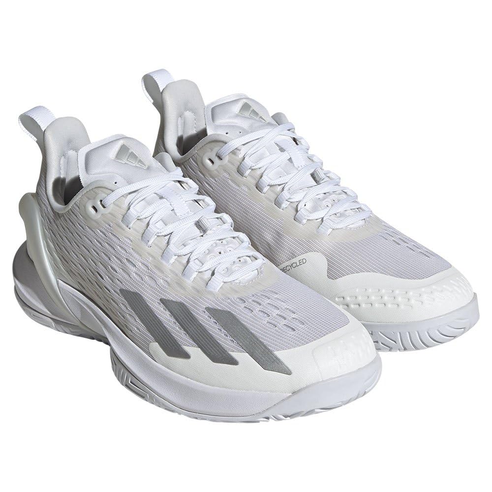 Теннисные туфли Adizero Cybersonic Tennis LPE50 Footwear One cm [Adidas] женские белые/серебристые металлик/серые (ИГ9516) +24,5