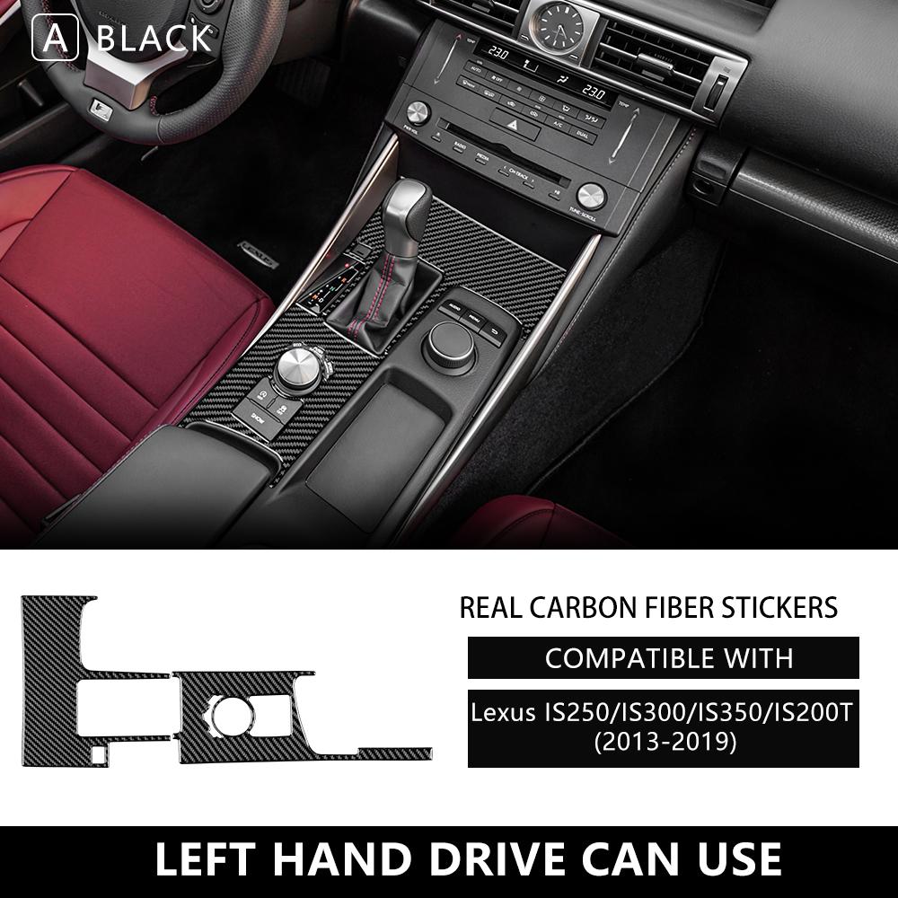 Настоящая мягкая карбоновая наклейка для Lexus IS250 300 350 200T 2013-2018 Панель крышки центральной консоли Внутренняя отделка Аксессуары
