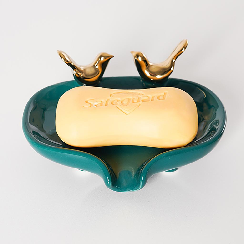 Керамическая мыльница со сливом воды для ванной комнаты, держатель для мыла, держатель для губки на кухне, контейнер для мыла, бытовые туалетные принадлежности